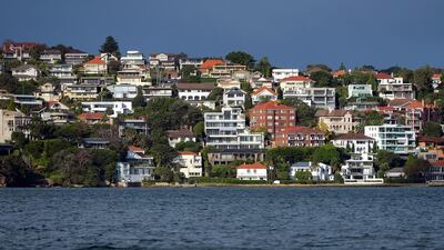 There is strong underlying demand for prime residential property in Sydney. Above, houses line the coast of Sydney harbour. Saeed Khan / AFP