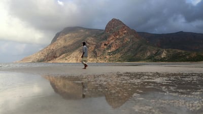 The Ditwa lagoon and beach near Qalensiya, Socotra. Reuters