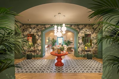 The Apartment, with its hand-painted walls, is a space to relax and unwind. Photo: Bicester Collection