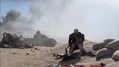 A video grab shows an alleged strike against Southern Transitional Council (STC) forces in Hadhramaut. AFP