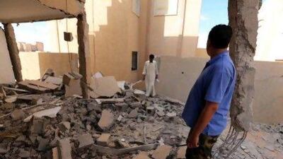 This building was destroyed last week in deadly clashes between armed groups in Bani Walid, about 185 kilometres southeast of Tripoli. Many Libyans believe Bani Walid was never truly ‘liberated’.