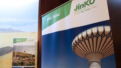 An Asian consortium consisting of JinkoSolar of China and Marubeni of Japan submitted 2.42 US cents per kilowatt hour for the 350MW Sweihan solar project in Abu Dhabi, a new world record. Sarah Dea / The National