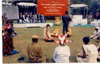 Rajan Sharma played a policeman in the 15-minute show. Photo: Jhamghat