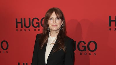 Julianne Moore, in Hugo Boss, attends the Hugo by Hugo Boss show during Mercedes-Benz Fashion Week Berlin on January 19, 2012 in Berlin, Germany. Getty Images