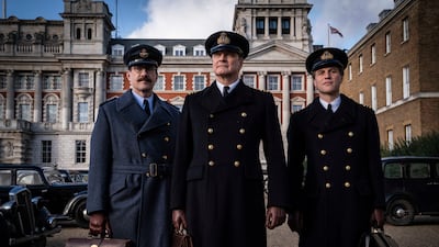 Matthew Macfadyen, Colin Firth and Johnny Flynn in 'Operation Mincemeat'. Photo: Netflix