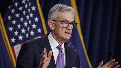 Fed chairman Jerome Powell speaks to reporters after the central bank paused US interest rates for a third successive meeting. Bloomberg