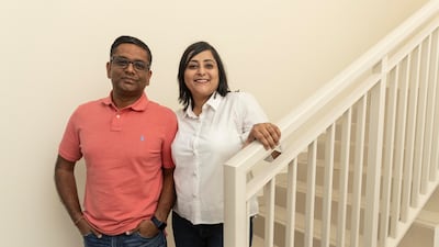 Bulbul Satsangi and her husband Ankit live in a three-bedroom townhouse in Damac Hills with their son Vihaan, 11. All pictures: Antonie Robertson / The National
