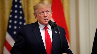 US President Donald Trump said America "reserves the right to defend our personnel, facilities and interests". AP Photo