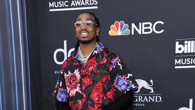 Quavo arrives at the 2019 Billboard Music Awards. AP