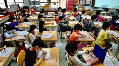 Taiwan: Pupils spend upwards of nine hours at school each day on average. AFP