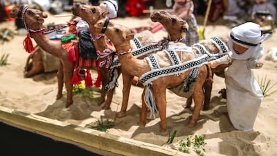 The festival includes a cultural diorama competition, showcasing miniature camels, goats and tents