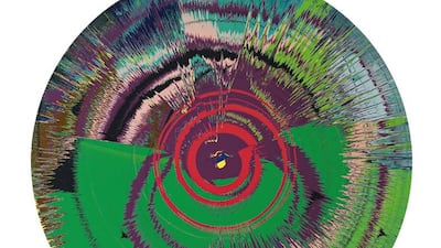 Damien Hirst’s Beautiful, Hallo, Space-Boy Painting. Courtesy Sotheby’s