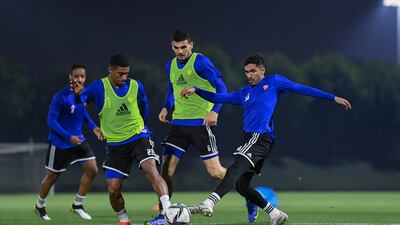 UAE training ahead of the Mauritania game.