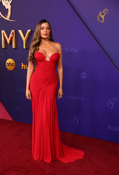 Sofia Vergara wears strapless Dolce & Gabbana. Reuters