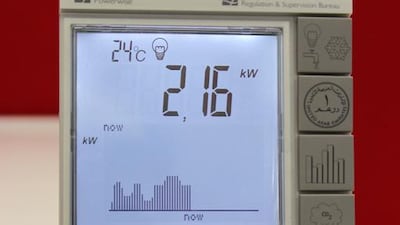 A keypad that monitors electrical and water consumption will soon be installed in Abu Dhabi villas at no cost, thanks to the latest initiative by the Government. Photo courtesy-Regulation & Supervision Bureau