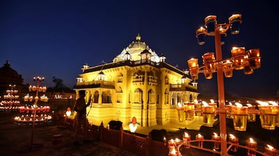 Abu Dhabi's first Hindu temple will be inspired by temples like the Akshardham shrine in New Delhi. Reuters