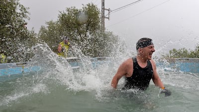 A participant takes part in the annual of Hannibal race Lebanon 2019 in Zen village, district of Batroun north Beirut, Lebanon. More than eight hundred Lebanese and foreign Participants took part in an eight km obstacle race. Courses are uniquely designed to test mental and emotional fitness. EPA