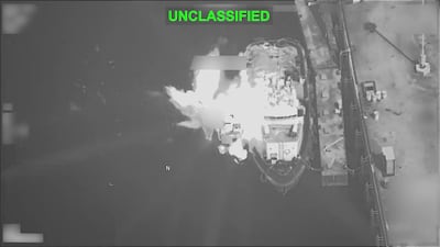 A US strike on Iran on July 23. Iran retaliated with strikes on Kuwait, Bahrain and Jordan the next day. AFP