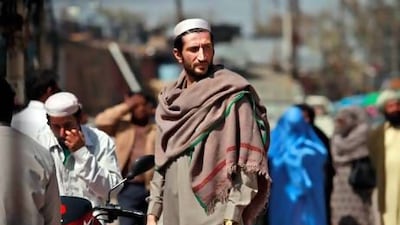 Fares Fares, centre, on the set of Kathryn Bigelow's Zero Dark Thirty. Altaf Qadri / AP