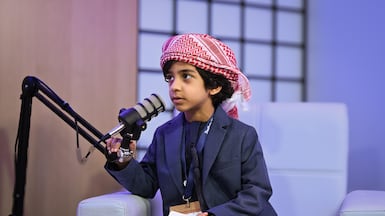 Emirati Saeed AlMheiri, aged 7, will produce a book with his grant. Photo: Mohamed bin Zayed Species Conservation Fund