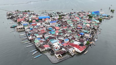 An aerial view of Pugad, north of Manila. Sea levels across the Philippines are rising three times faster than the global average. AFP