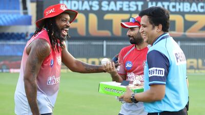 Chris Gaylea and Mohammad Shami of Kings XI Punjab at the Sharjah Cricket Stadium. Sportzpics for BCCI