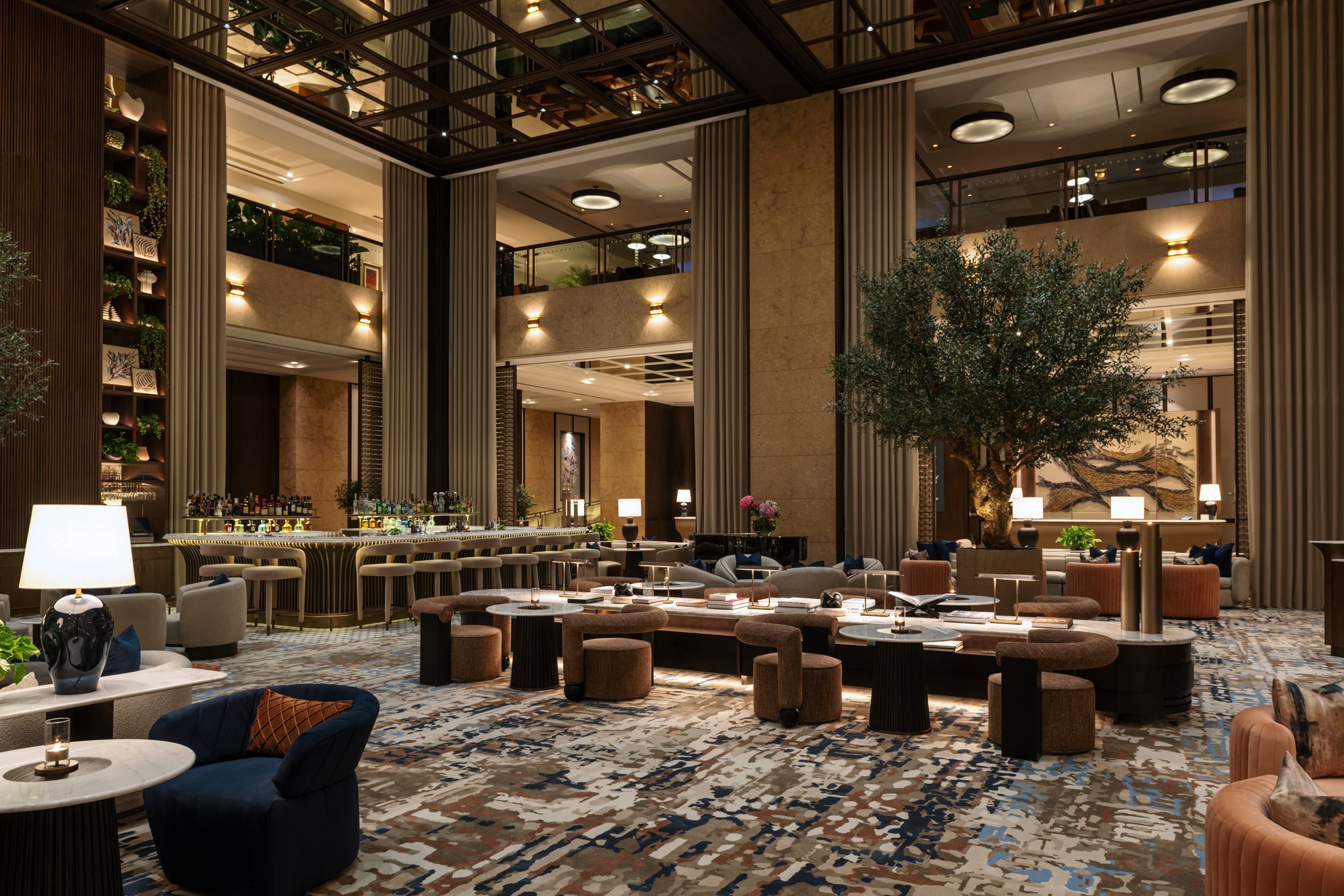The lobby at Grosvenor House, a Luxury Collection Hotel, Dubai. Photo: Marriott International