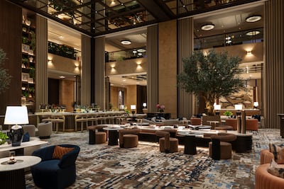The lobby at Grosvenor House, a Luxury Collection Hotel, Dubai. Photo: Marriott International