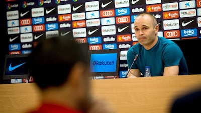 An emotional Andres Iniesta confirmed on Friday he will depart Barcelona at the end of the season. Enric Fontcuberta / EPA