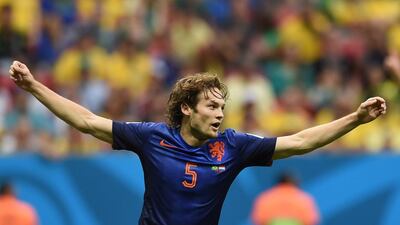 Daley Blind was a starting defender for the Netherlands during their run to third place at the 2014 World Cup. Vanderlei Almeida / AFP / July 12, 2014