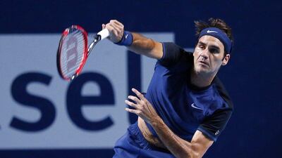 Roger Federer needed three sets to overcome the threat of David Goffin at the Swiss Indoors. Arnd Wiegmann / Reuters