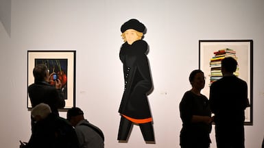 Anne by Alex Katz at the 2025 Art Cologne fair. AFP