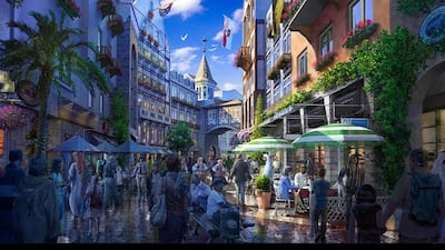 Rendering of the Heart of Europe project in The World Islands, Dubai. Courtesy Kleindienst Group