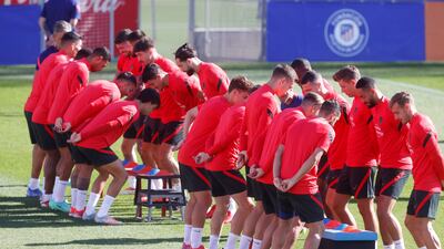 Atletico Madrid at training. EPA