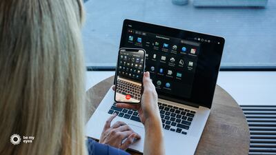 The Virtual Volunteer feature allows blind and visually impaired users to post tasks that a sighted volunteer can complete in their own time. Photo: Be My Eyes