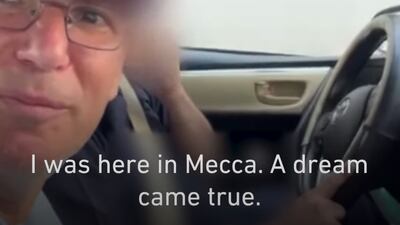 Gil Tamari's visit to Makkah in Saudi Arabia caused widespread offence. Photo: Youtube screengrab