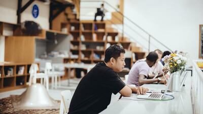 A4, in an old warehouse in Dubai’s Al Quoz, is one of the many creative spaces appearing in Abu Dhabi and Dubai. Rebecca Rees for The National