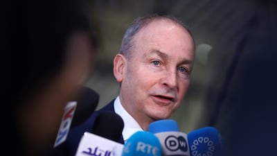 Irish Foreign Minister Micheal Martin. He has described the actions of Hamas and Israel as a breach of humanitarian law 'on a mass scale'. AFP