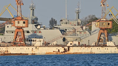 Cuban coast guard ships docked at the port of Havana on Wednesday. AFP