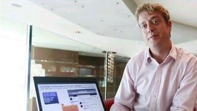 Marc Veelenturf of Nokia Siemens Networks says with the new app gives people can see their telephone bill on Facebook. Satish Kumar / The National