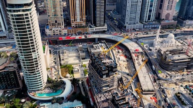 Work on an under-construction bridge linking Sheikh Zayed Road with Dubai Harbour is due to be completed in the third quarter of this year. Photo: RTA