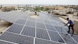 Solar cells on a hotel rooftop in Sharm El Sheikh. Egypt is looking towards renewables to meet growing energy demand. Reuters
