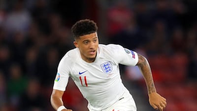 Jadon Sancho has won 11 caps for England, scoring two goals. PA