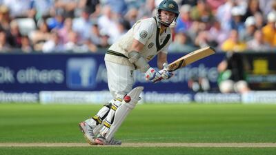 Chris Rogers retired hurt during the second Ashes Test and is hopeful of returning for the third Test. Stu Foster / Getty