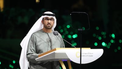 Dr Sultan Al Jaber, Minister of Industry and Advanced Technology and Cop28 President-designate. Pawan Singh / The National