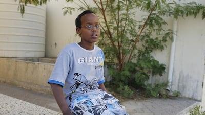 Faisal Hansh, 10, needs a corneal transplant to save his sight. Sarah Dea / The National