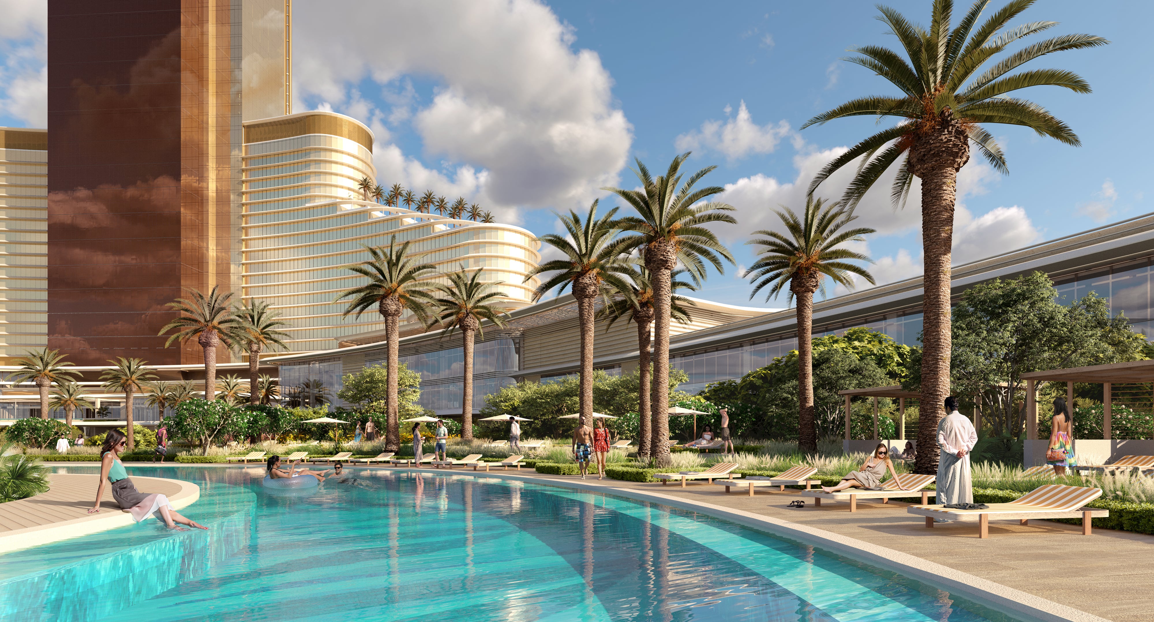 The resort will have 1,530 rooms, 22 restaurants, a nightclub, salon, spa, designer boutiques, an events centre, several pools and a marina.