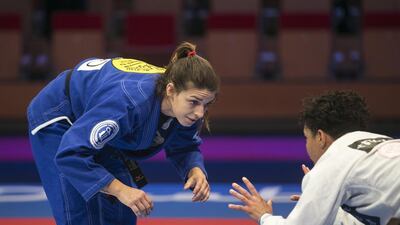 Mackenzie Dern in action at last year's Abu Dhabi World Professional Jiu-Jitsu Championship in Abu Dhabi. (Mona Al Marzooqi/The National )