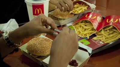 The number of people eating fast food is leading to a rise in those aged under 45 having a stroke. Fatima Al Marzouqi / The National