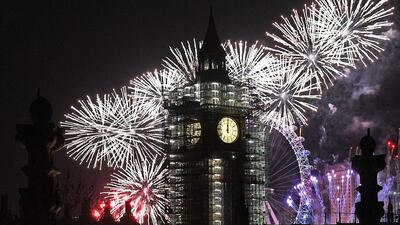 Four young men died after separate knife attacks in a 15-hour period during the New Year celebrations in London. Leon Neal / Getty Images